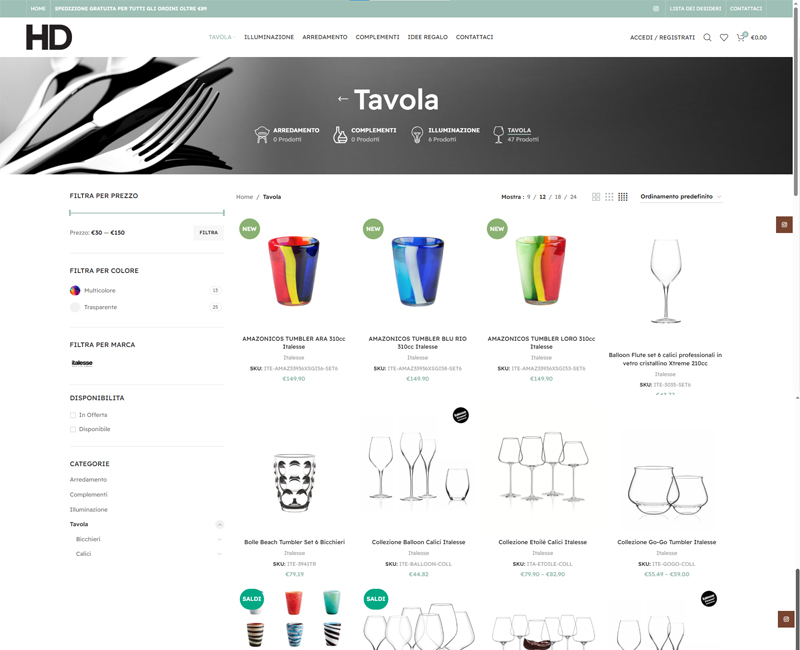 Creazione e gestione Ecommerce Homedecor.shop