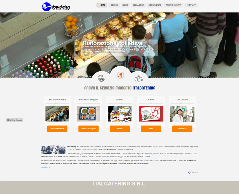 Sito Web Ristorazione Collettiva e Catering